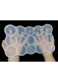 Resim Epoksikalipmarketi Epoksi Silikon Magnet Kalıbı 15'li Geode Stil 2 