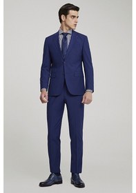 Resim D's Damat Ds Damat Slim Fit Saks Mavi Yünlü Travel Takim Elbise 4he05ob35577m Saks Mavi 