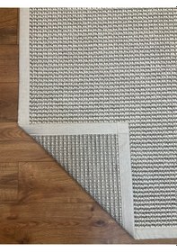 Resim Saraz Halı Kumaş Bordür Gri Bukle Antrasit Bordür Halı Salon Koridor Mutfak Çocuk Odası Halısı Kilim S267 Gri-krem Gri - Krem 