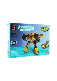 Resim Ausini Assembling Master 3 İn 1 273 Parça Sarı Dönüşen Robot 