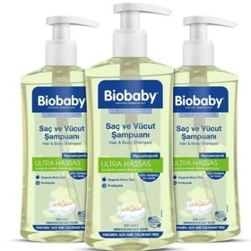 Resim Biobaby Ultra Hassas Bebek & Çocuklar İçin Saç ve Vücut Şampuanı 3x500ml 