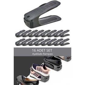 Resim Mithra Life 16 Adet Ayarlanabilir Ayakkabı Rampası Düzenleyici Dolap İçi Organizer MIT1228 