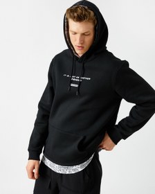 Resim Baskılı Kapşonlu Sweatshirt Şardonlu 