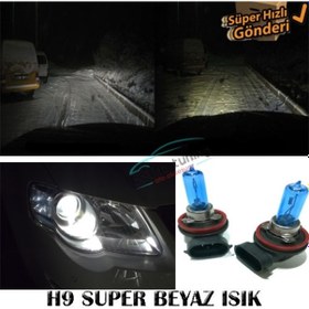 Resim H9 Beyaz Işık Far Ampulü 12V 