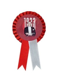Resim 1923 Atatürk Desenli Yaka Rozeti Kurdelalı Kokart- 1 Adet Diğer 
