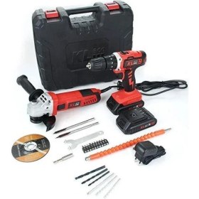 Resim KL Pro Kl Eco Avuç Taşlama 750W 115 Mm+Şarjlı MATKAP18V10MM 