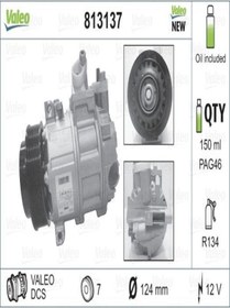 Resim Valeo 813137 Klima Kompresoru W203 02-07 W204 07-14 Cl203 02-08 C209 02-09 A209 0002309711 (WH739238) 