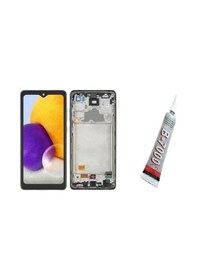 Resim Samsung Uyumlu A72,a725 Oled Ekran Dokunmatik Çıtalı Siyah B7000 Yapıştırıcı 