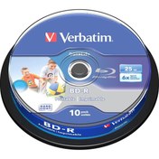 Resim Hepta Collection Verbatim BD-R SL DATALIFE 25 GB 6X 10PK Spindle Wide Printable No ID, Gümüş 