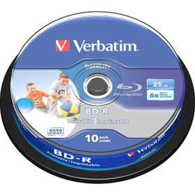 Resim Hepta Collection Verbatim BD-R SL DATALIFE 25 GB 6X 10PK Spindle Wide Printable No ID, Gümüş 