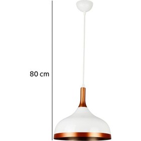 Resim Koal Avize Cosmos Beyaz Içi Bakır Özel Tasarım Modern Dekoratif Cafe Mutfak Salon Sarkıt Tekli Avize Ampulsüz Beyaz Bakır Beyaz 
