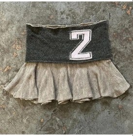 Resim Fzzshpwl Y2k Gotik Harajuku Örme Bebek Tee - Vintage Punk Kısa Kollu Tişörtgreenkadın Green 