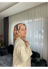 Resim Levidor Desenli Twill İpek Eşarp Turuncu 