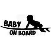 Resim Arabada Bebek Var Oto Özel Yeni Sticker 30 x 12 cm 