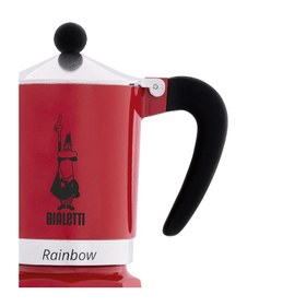 Resim Bialetti Rainbow Moka Pot, 6 Cup, Kırmızı 