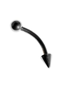 Resim Tdgr00928 Curved Barbel Spike Çelik Piercing K5 Çok Renkli 