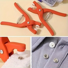 Resim 50 Paslanmaz Çelik Çıtçıt Bağlantı Elemanı ve Pensesinden Oluşan Eksiksiz Bir Set, Çeşitli Metal Çıtçıtlar ve Kurulum Aletleri Dahil, DIY El Sanatları, Giyim, Çantalar vb. İçin Uygun - Kapsamlı Bir Çıtçıt Aksesuar Seti. 