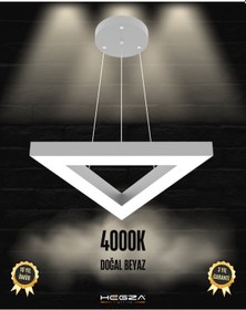 Resim Trian Gri Kasa, Doğal Beyaz Işık Modern Sarkıt Led Avize GRİ RENK 