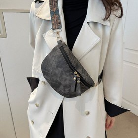 Resim Kadın Retro Çapraz Çanta - Altın Tonlu Donanım ile Şık Bel Çantası, Siyah ve Kahverengi Dokulu Tasarım, Günlük veya İş Kullanımı için Mükemmel, Rahat Aksesuar | Dokulu Çapraz Çanta | Çanta, Küçük Çapraz Çanta 