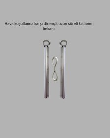 Resim Bfs Kare Küpeşte Uyumlu Balkon Çamaşır Askısı 25x60 Cm Beyaz Pratik Diğer 