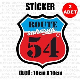 Resim 54 Sakarya Plaka Rota Sticker Araba Kask Motosiklet Laptop Etiket 
