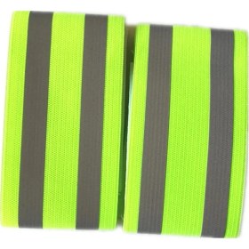 Resim Pengfu Shop No.5 Tarzı 2 Adet Yansıtıcı Bant Bilezik Kemer Emniyet Gümüş Yansıtıcı Kumaş Dikmek Reflektör Bant Askısı Yelek Dokuma Uyarı Kemeri (Yurt Dışından) 