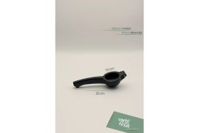Resim Feyza Design Dayanıklı Metal Döküm Limon Sıkacağı, Siyah Renkli, Pratik ve Şık Tasarım 