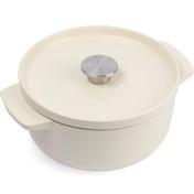 Resim KitchenAid CC006056-001 3.3 Litre 22 cm. Döküm Demir Tencere - Krem 