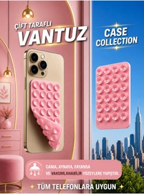 Resim Case collection Slikon Çift Taraflı Vantuz Telefon Tutucu Vakum,Cama Yapışan Çift Taraflı 
