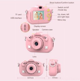 Resim Tenfowee "12mp Çocuk Dijital Fotoğraf Makinesi - 1080p Video, 2.0 Ips Ekran, Oyunlar Ve Çıkartmalar, 800mah Pil Mavi " 