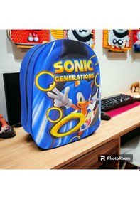 Resim Sonic 3d Kabartmalı Anaokulu Kreş Ve Günlük Kullanım Çantası 