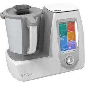 Resim Yasomi Y95 Pro Akıllı Ekranlı Multifonksiyonel Yemek Yapma Mutfak Robotu Açık Gri 