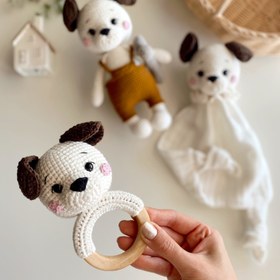 Resim Amigurumi Tulumlu Köpüş Oyuncağım - 3 Parça Bebek Seti 
