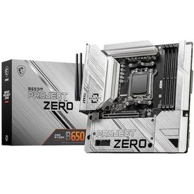 Resim MSI B650M Project Zero AMD B650 7600 MHz (OC) DDR5 Soket AM5 mATX Anakart 