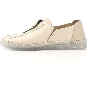 Resim Gönderi R Bej Hakiki Deri Comfort Ayakkabı Bej 