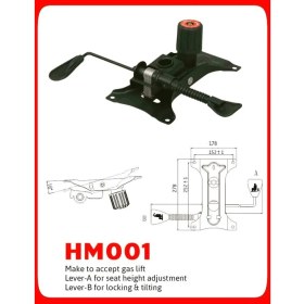 Resim AdeOfis Büro Ofis Koltuğu Çift Kollu Mekanizma Yedek Parça 