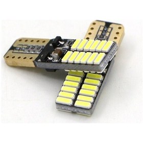 Resim 5 Adet T10 Led Beyaz 12v Park Led Plaka Tavan Led Ampul 24 Led 