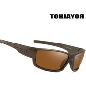 Resim Fastbuy Royalhot Uv400 Polarize Çerçeve Kahverengi Unisex Spor Pc Kare Golf Yürüyüş Günlük Kılıflı Altın Altın 