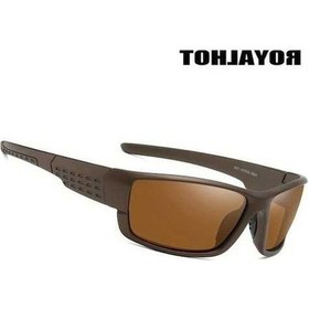 Resim Fastbuy Royalhot Uv400 Polarize Çerçeve Kahverengi Unisex Spor Pc Kare Golf Yürüyüş Günlük Kılıflı Altın Altın 