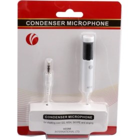 Resim Vcom M726 Kablolu 3.5Mm Jacklı Mikrofon Beyaz 