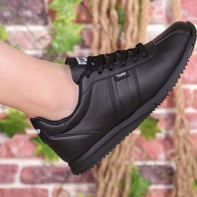 Resim Jump Siyah - 22211 Bağcıklı Anatomik Taban Kadın Spor Ayakkabı 