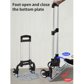 Resim Yeni Nesil Profesyonel Katlanır El Arabası Koli Yük Eşya Paket Taşıma El Arabası 