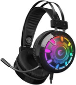 Resim Rm-K59 X-Chain Siyah Usb 7.1 Rainbow Ledli Gaming Mikrofonlu Oyuncu Kulaklığı Rampage