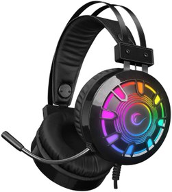 Resim Rm-K59 X-Chain Siyah Usb 7.1 Rainbow Ledli Gaming Mikrofonlu Oyuncu Kulaklığı 