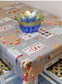 Resim Elyaflı Pvc Muşamba - Desenli Silinebilir Masa Örtüsü 02mrl195b Renkli 