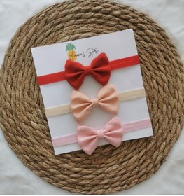 Resim Kız Bebek Çocuk 3lü Fiyonk Bandana Seti 