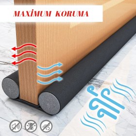Resim Okavango Çift Taraflı Kapı Altı Rüzgar Önleyici Kapı Stoperi Yalıtım Sağlayan Straforift Toz Rüzgar Önleyici Isı Yalıtım Süngeri 