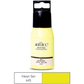 Resim Artdeco Neon Boyutlu Boncuk Boya 60 Ml. 645 Neon Sarı 