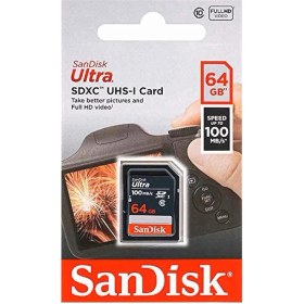 Resim Sandisk Ultra 64gb 100mb/s Sdxc Hafıza Kartı Sdsdunr-064g-gn3ın 