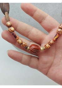 Resim Yasamtohumu Ahşap & Jasper Tasarım Unisex Otantik Kolye 56098 Çok REnkli Çok Renkli 